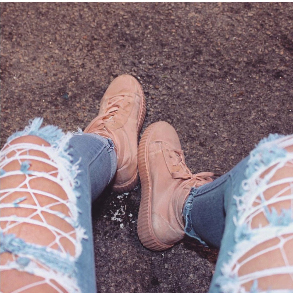 Pink shoes